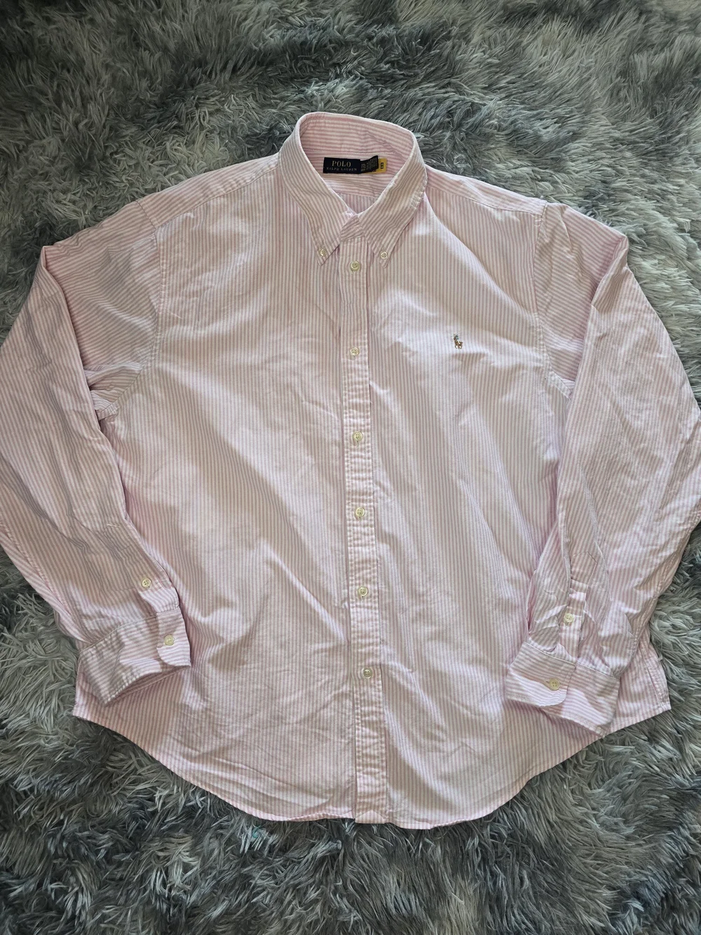Polo by Ralph Lauren Light Pink Striped Button-Down Shirt